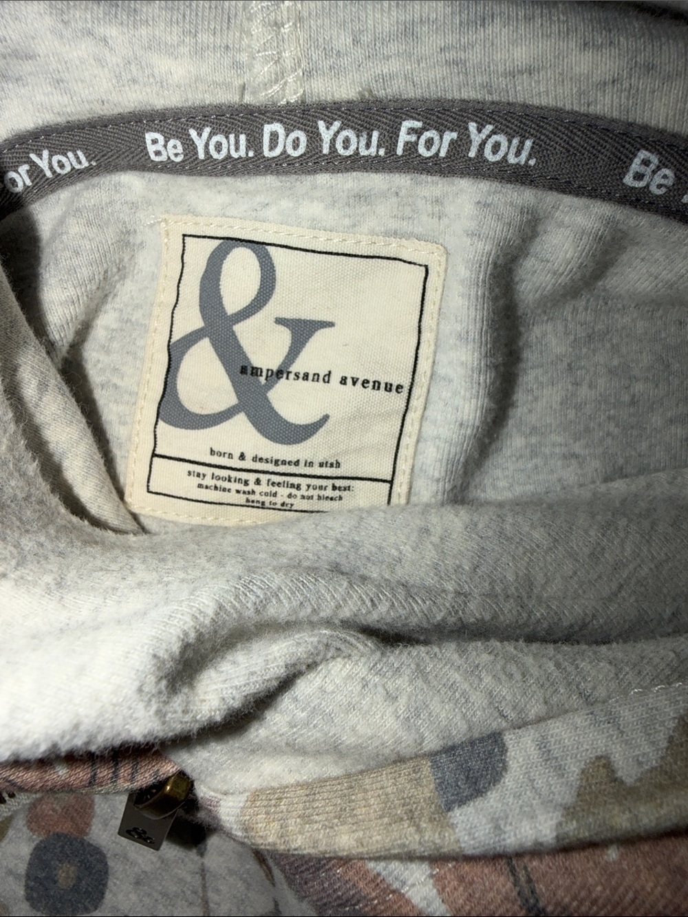 AMPERSAND AVE Floral Pullover Hoodie in Cream, Pink, Green - Picture 10 of 10